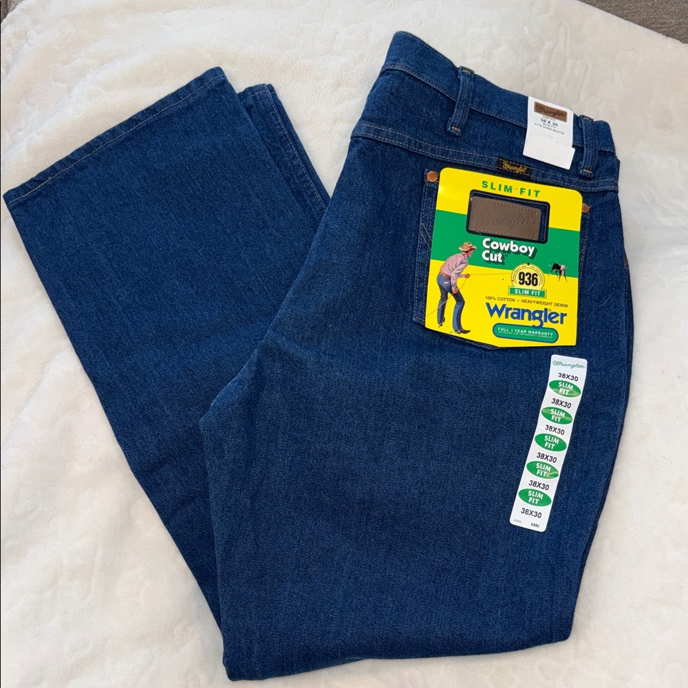Wrangler Men's Slim Fit Jeans - Deep Blue